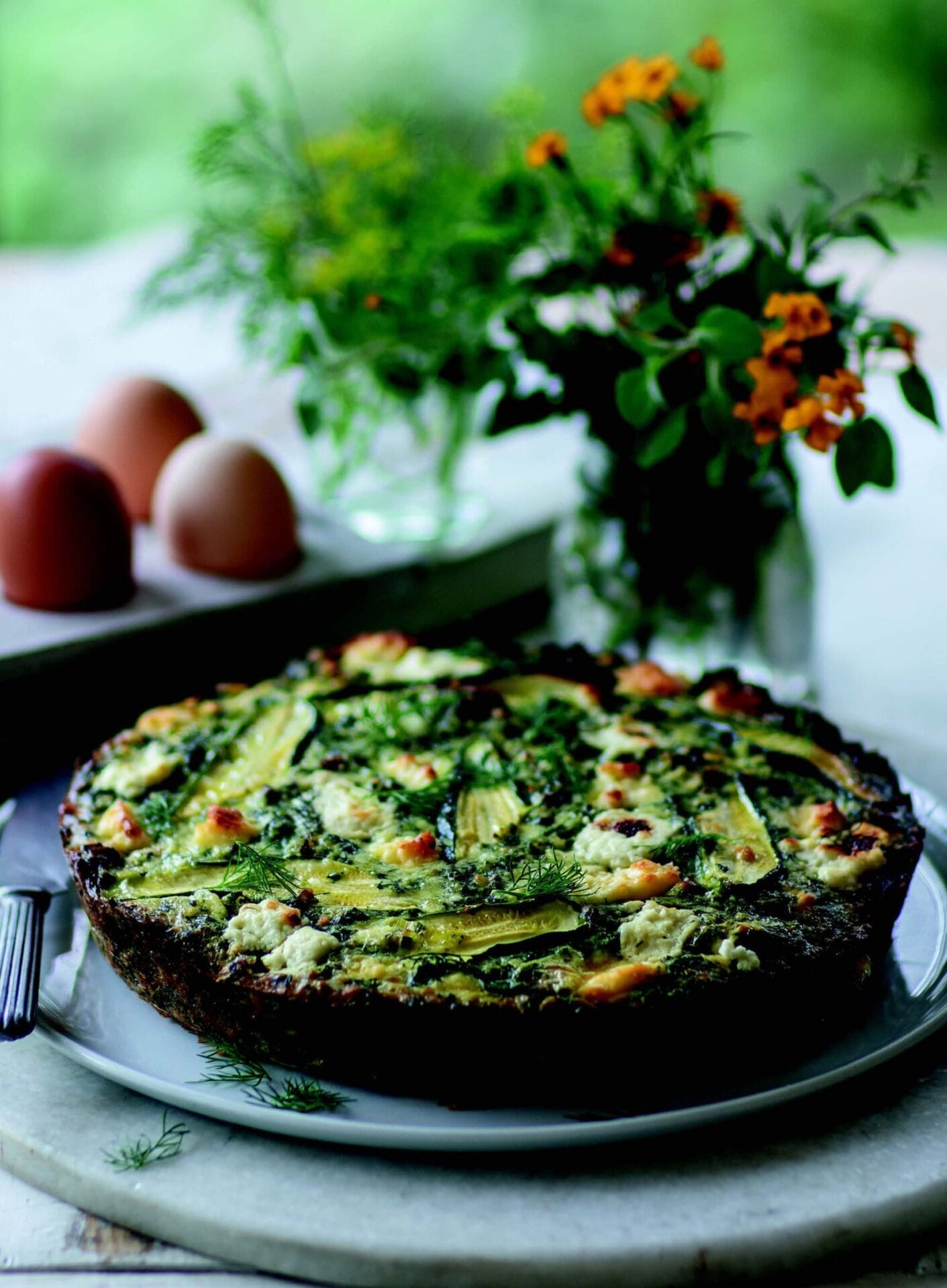 Spinach, Leek, Zucchini & Feta Bake