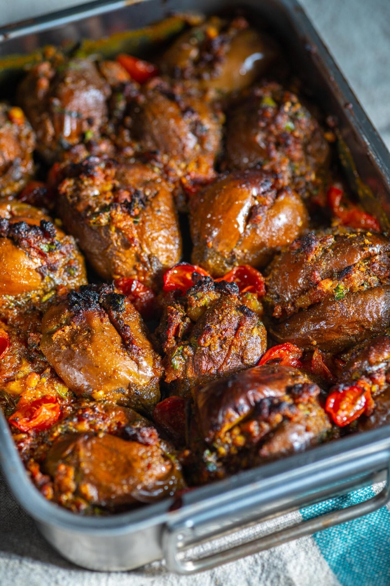 Reveya: Peanut-Stuffed Baby Aubergines — Recipe by Urvashi Roe