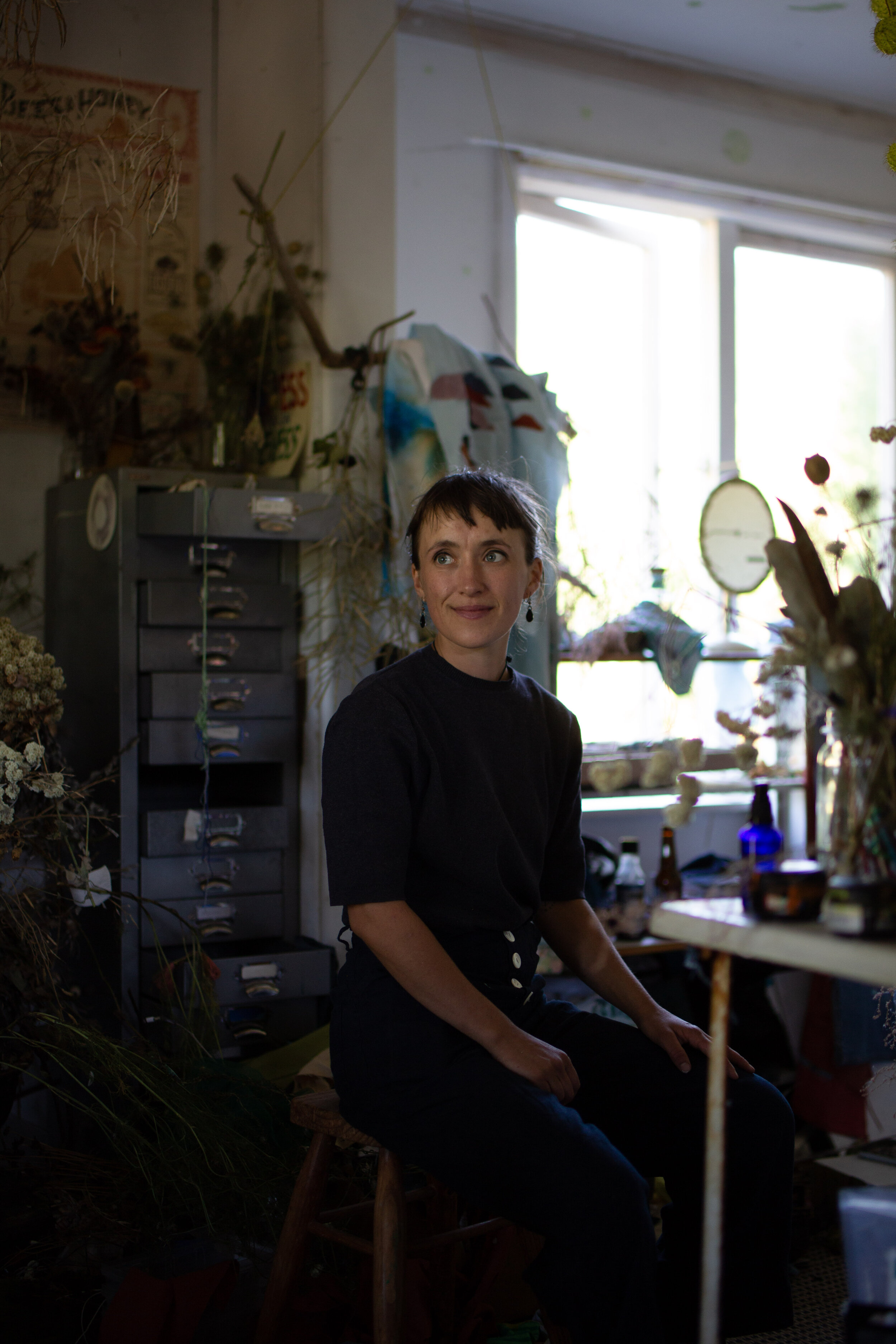 Liv in her studio — { Photo by Hazel Redmond }