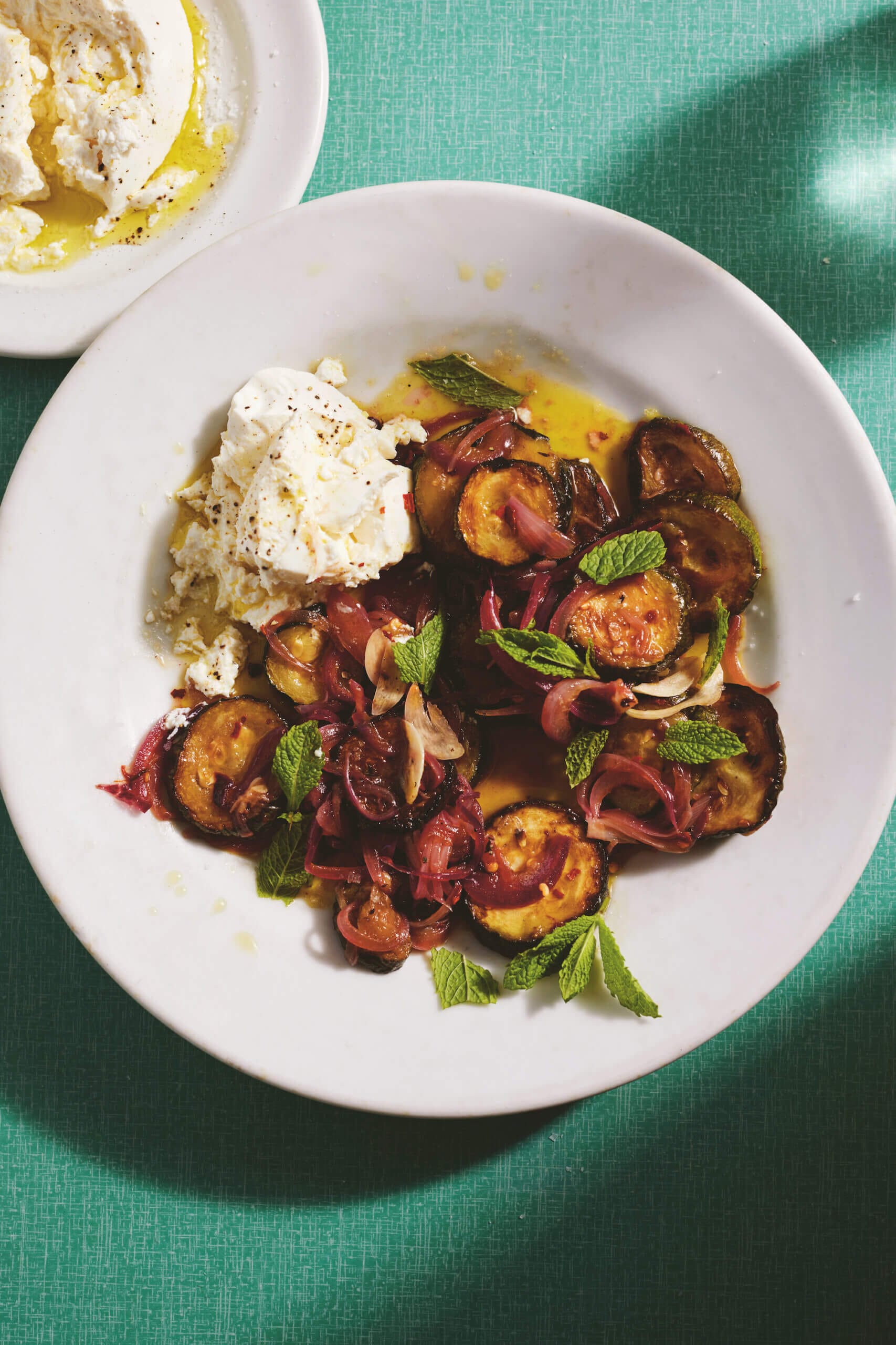 Courgettes Agrodolce with Sticky Onions by Anna Jones, Easy Wins