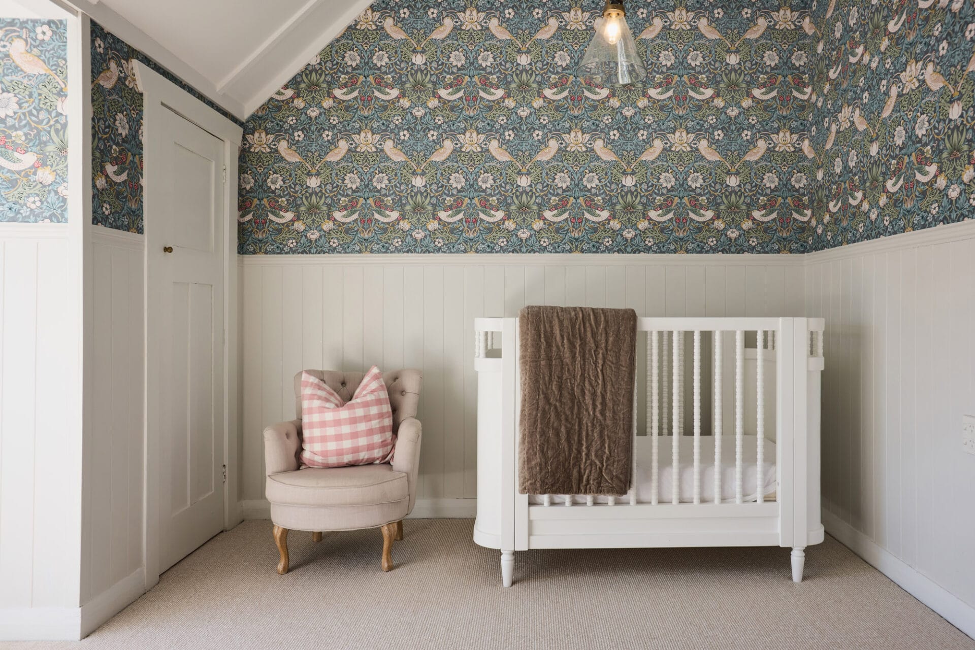 93 Wairoa Road, Te Puna Baby's nursery with wallpaper