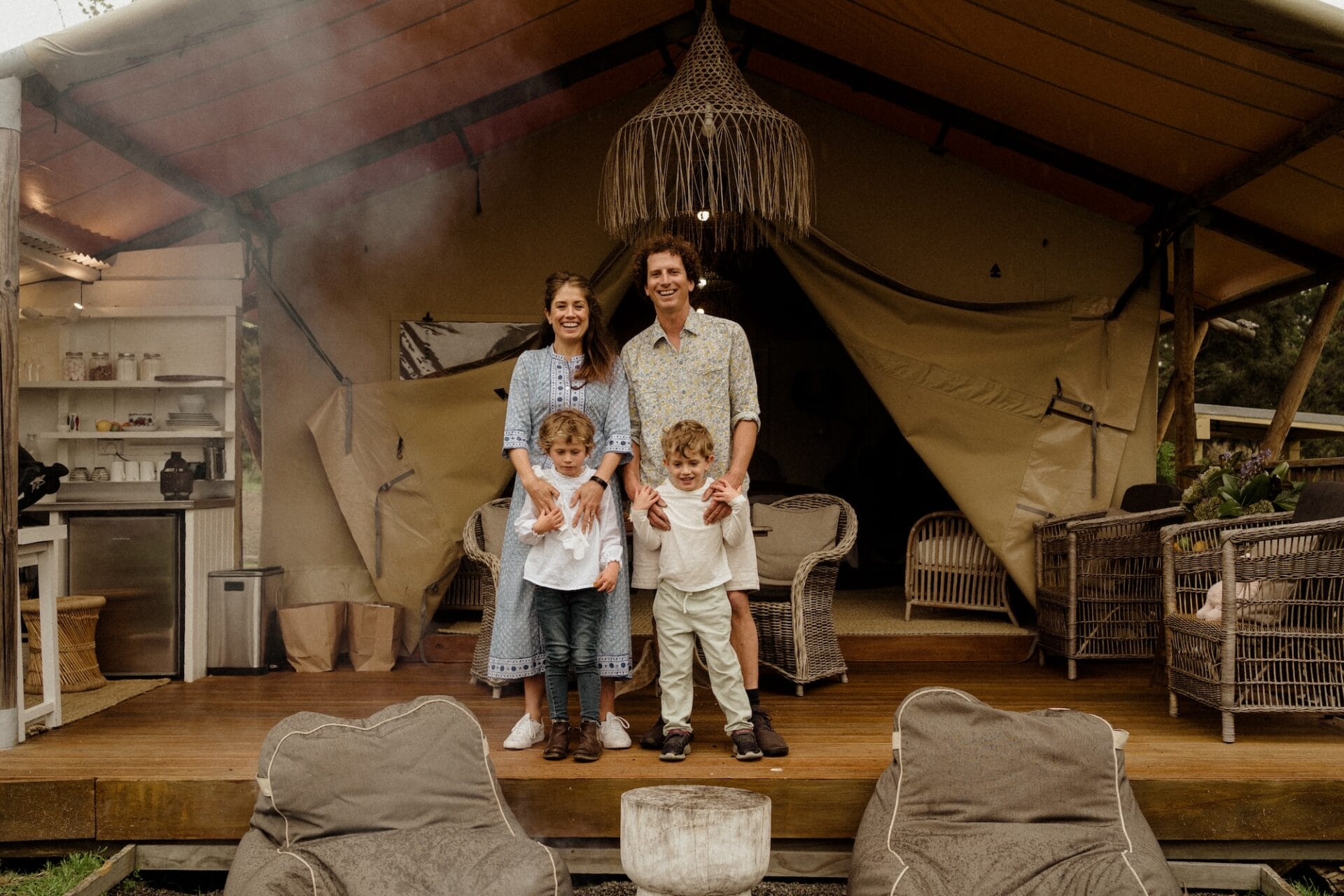 Tom and Lucia Gordon, Clifton Glamping