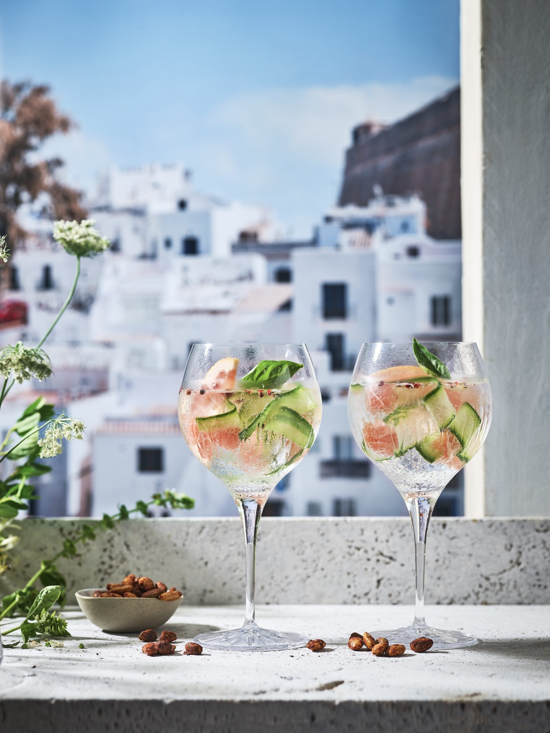 Grapefruit and Basil Gin and Tonic