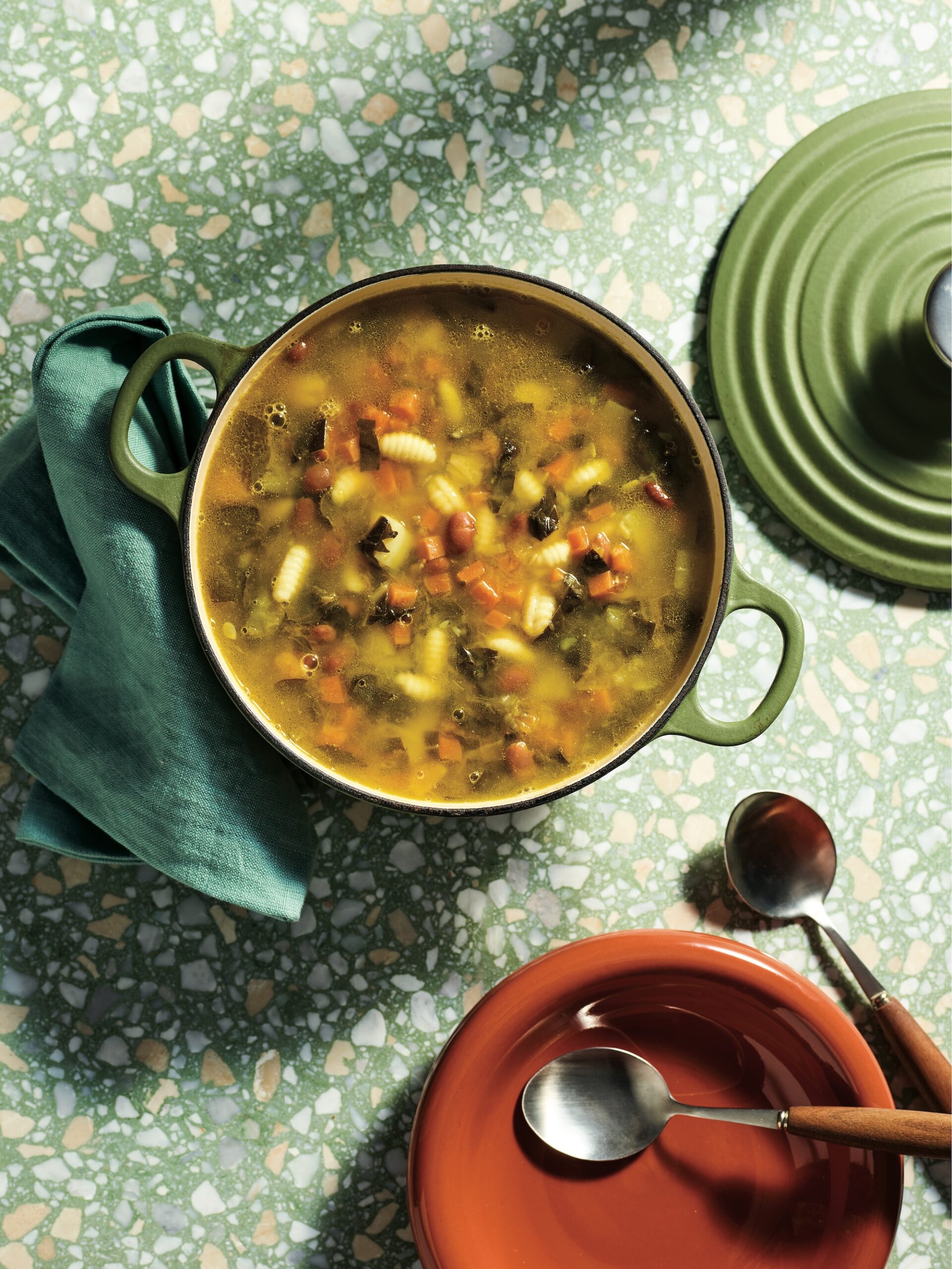 Bowl of minestrone soup
