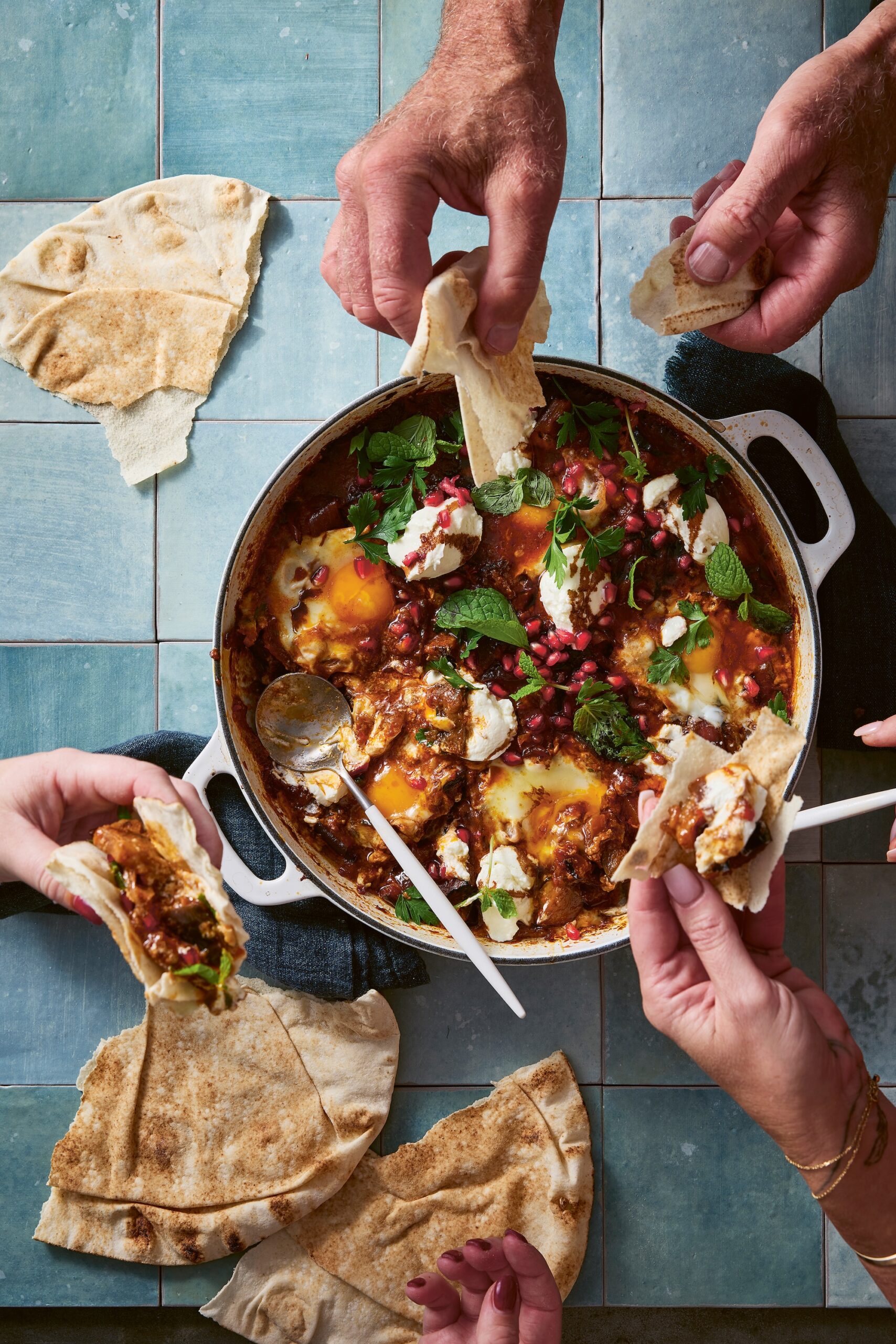 Unctuous Eggplant Shakshuka recipe from Tender by Lucy Tweed