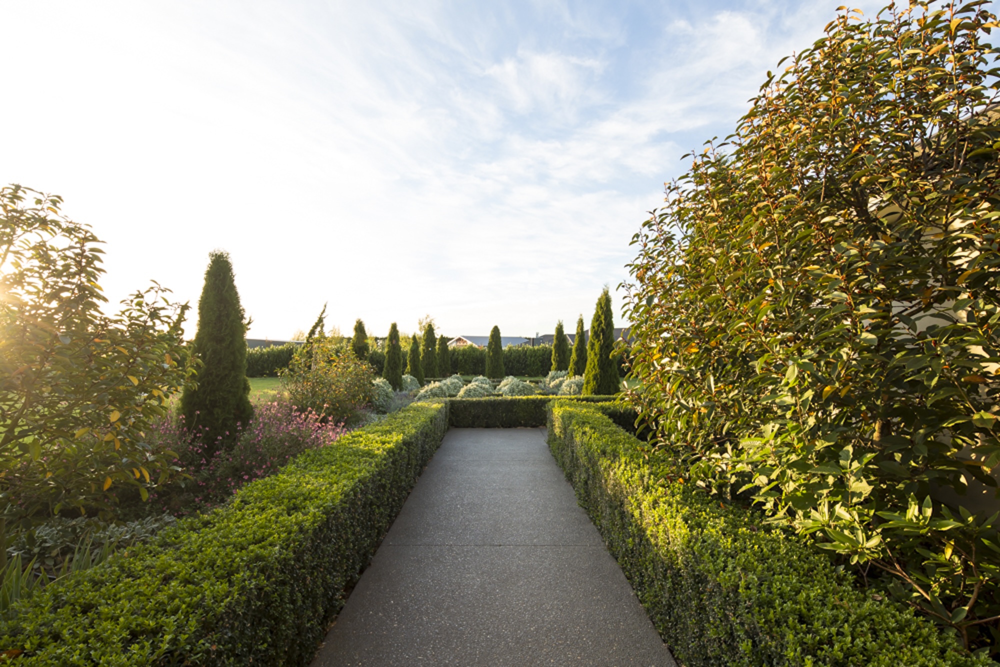 Canterbury Garden, designed by Henry Blakely Captured wider planting of this large Canterbury garden is textured and wild-feeling, pathways, straight lines and more formal plant combinations