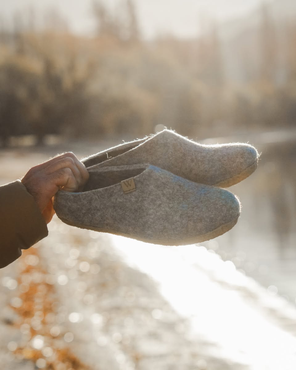 Untouched world slippers in river location