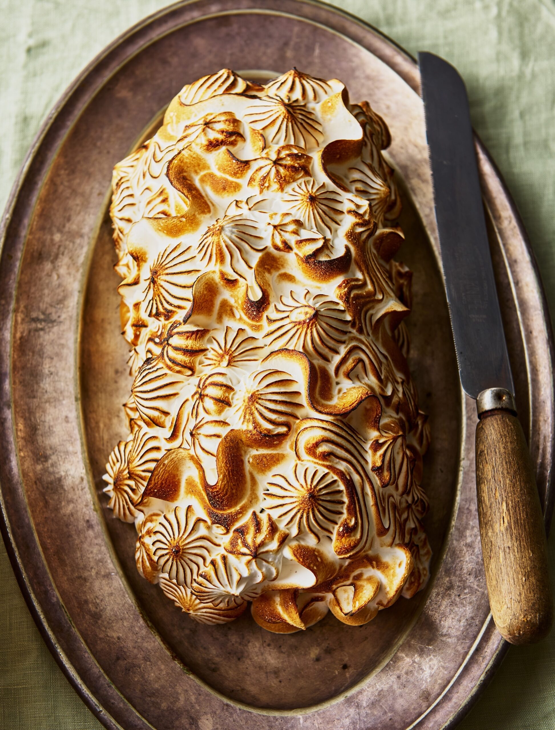 Passionfruit & coconut bombe alaska