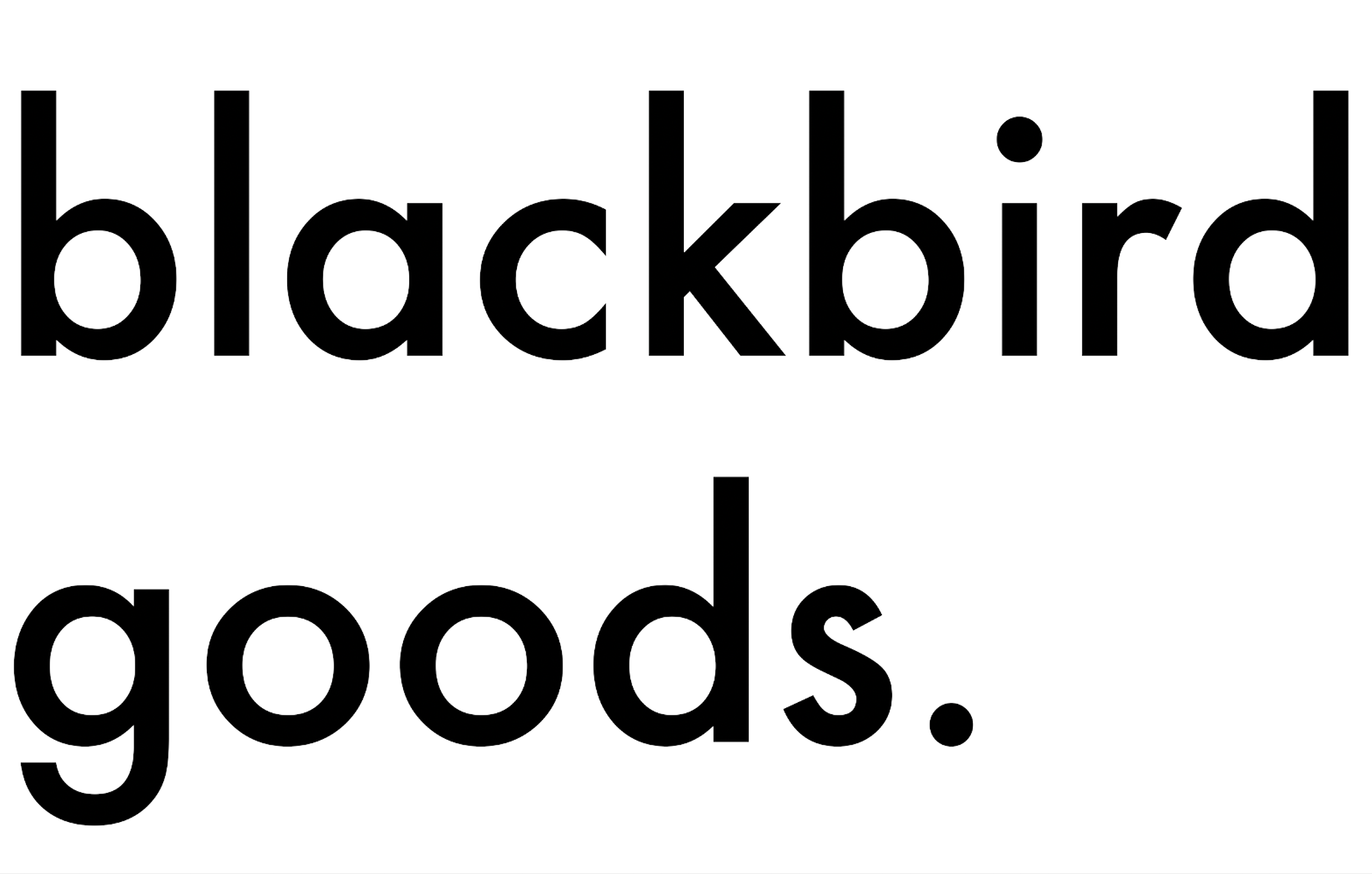 Blackbird goods black and white logo